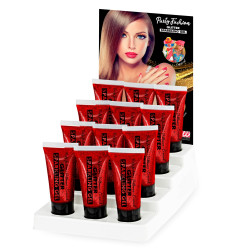 Glitr v tubě červený
